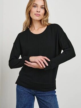 Rails Iggy Long Sleeve Knit Tee – Black – XS